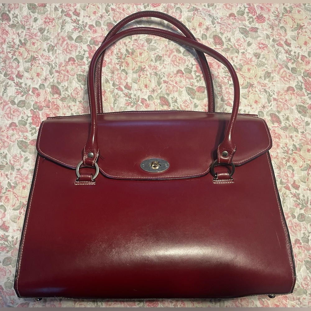 McLein Burgandy Briefcase/Laptop Bag